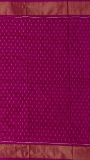 Ikkat Silk Saree with All Over Pattern & Kaddi Border