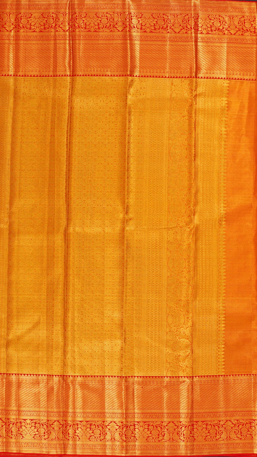 Mint Green Kanchipuram Silk Saree with Red Contrast Meenakar Border