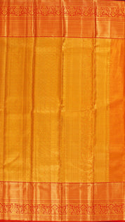 Mint Green Kanchipuram Silk Saree with Red Contrast Meenakar Border