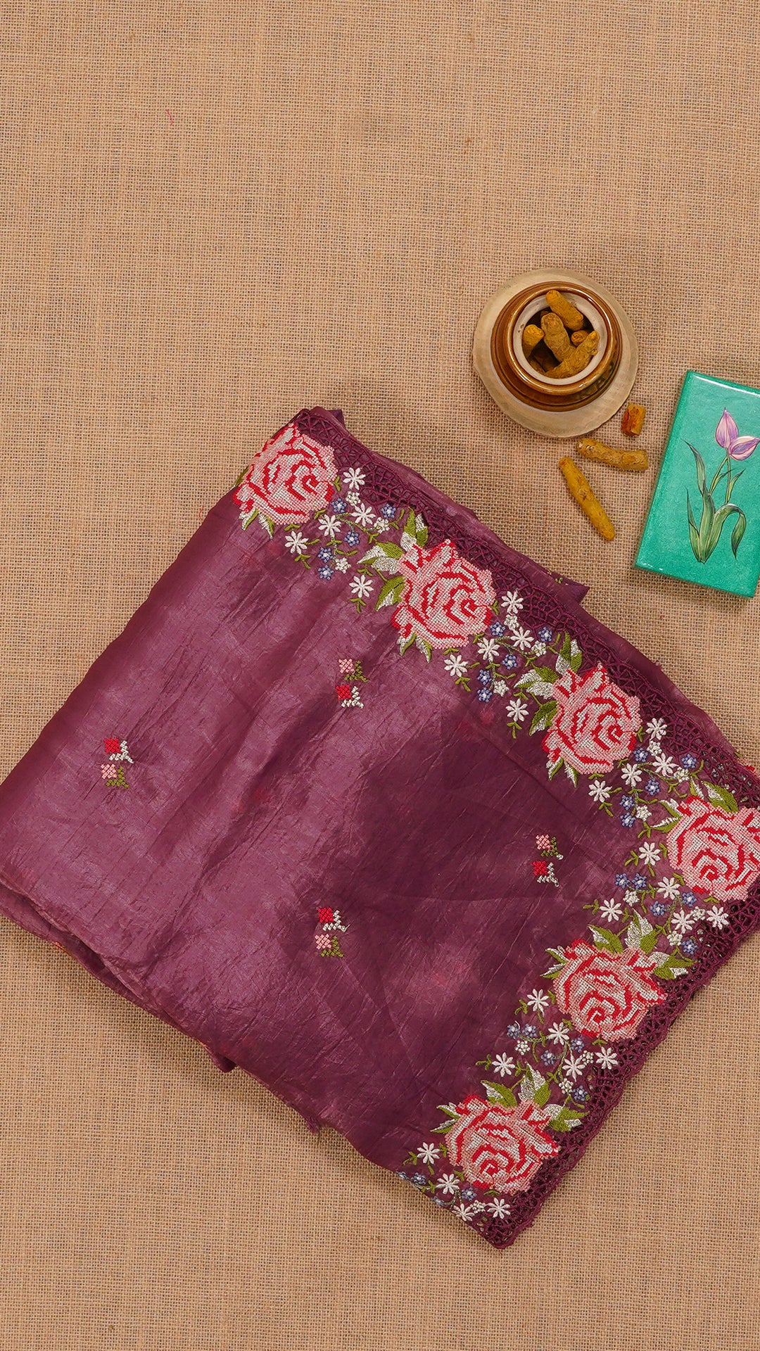 Multicolor Tissu Silk Saree with Thread Work Border