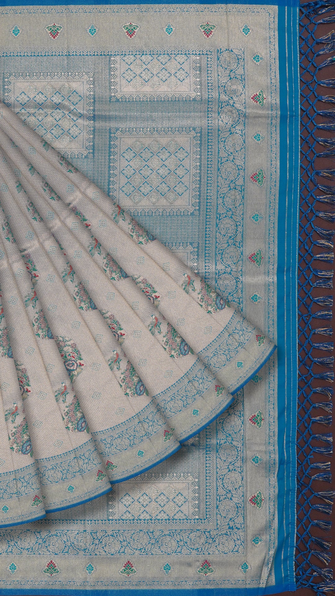 Multi-Color Banaras Silk Saree with Brocade Design – Vaarahi Silks