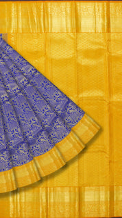 Royal Blue Dharmavaram Pattu Saree with Zari Border