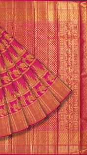 Magenta Pink Kanchipuram Silk Saree with Self Zari Brocade