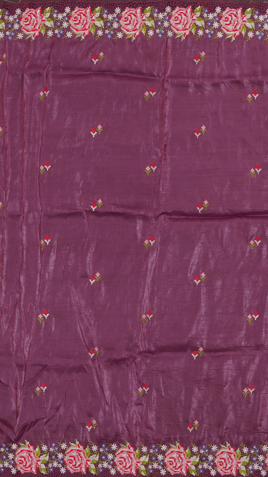 Multicolor Tissu Silk Saree with Thread Work Border