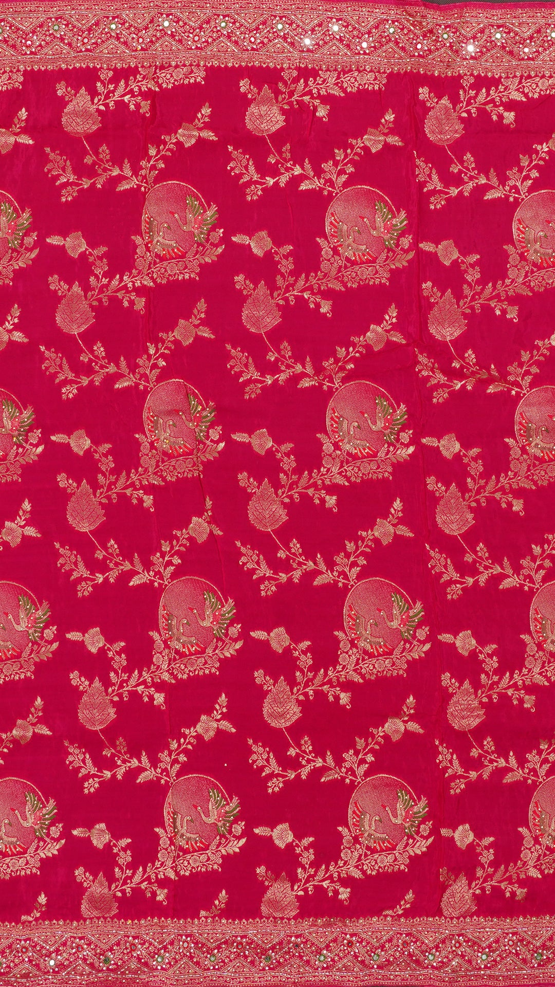 Pink Mashru Silk Saree with Self Kardana Work