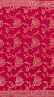 Pink Mashru Silk Saree with Self Kardana Work