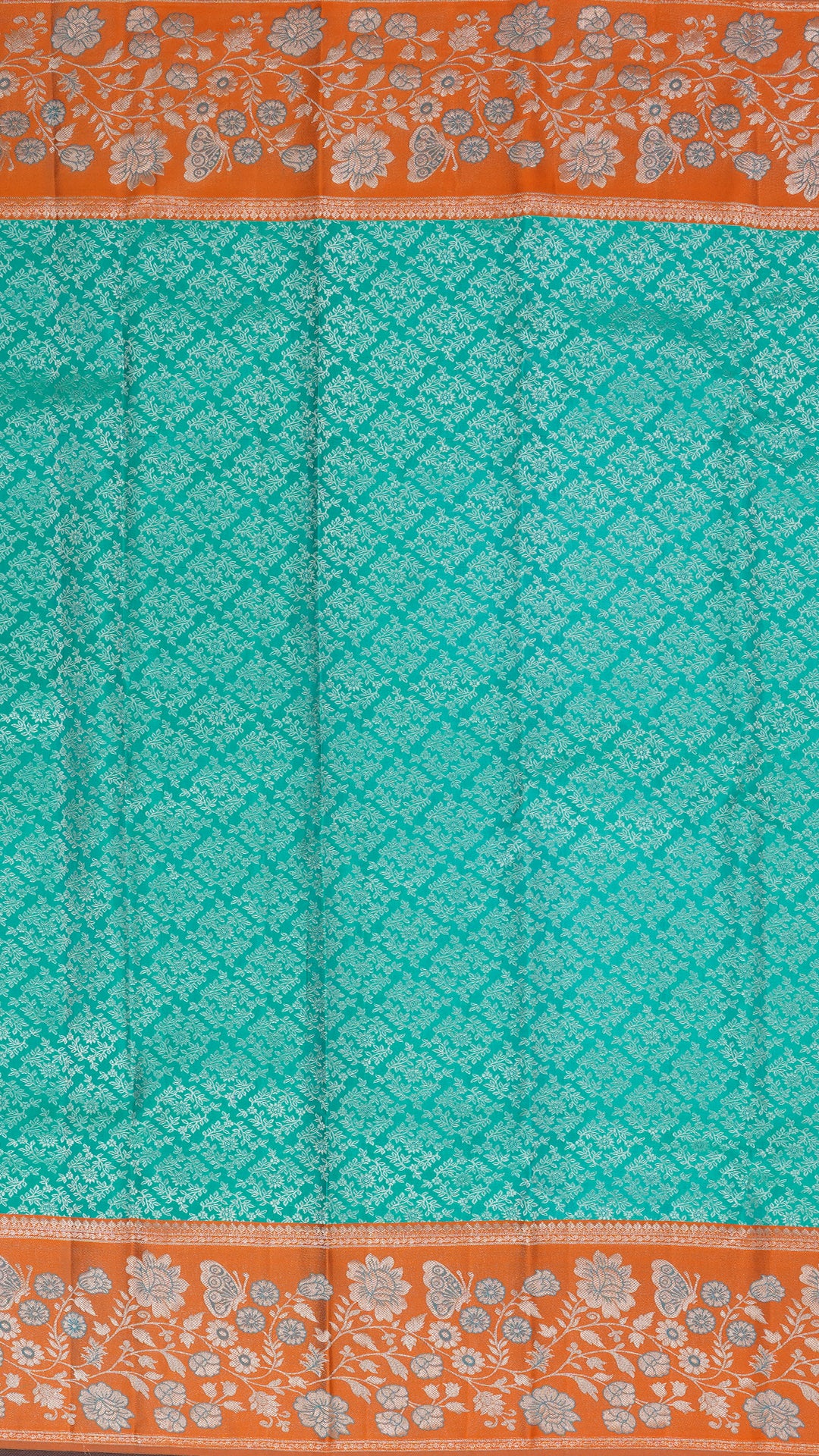 Rama Green Dharmavaram Pattu Saree with Brocade Border