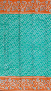 Rama Green Dharmavaram Pattu Saree with Brocade Border