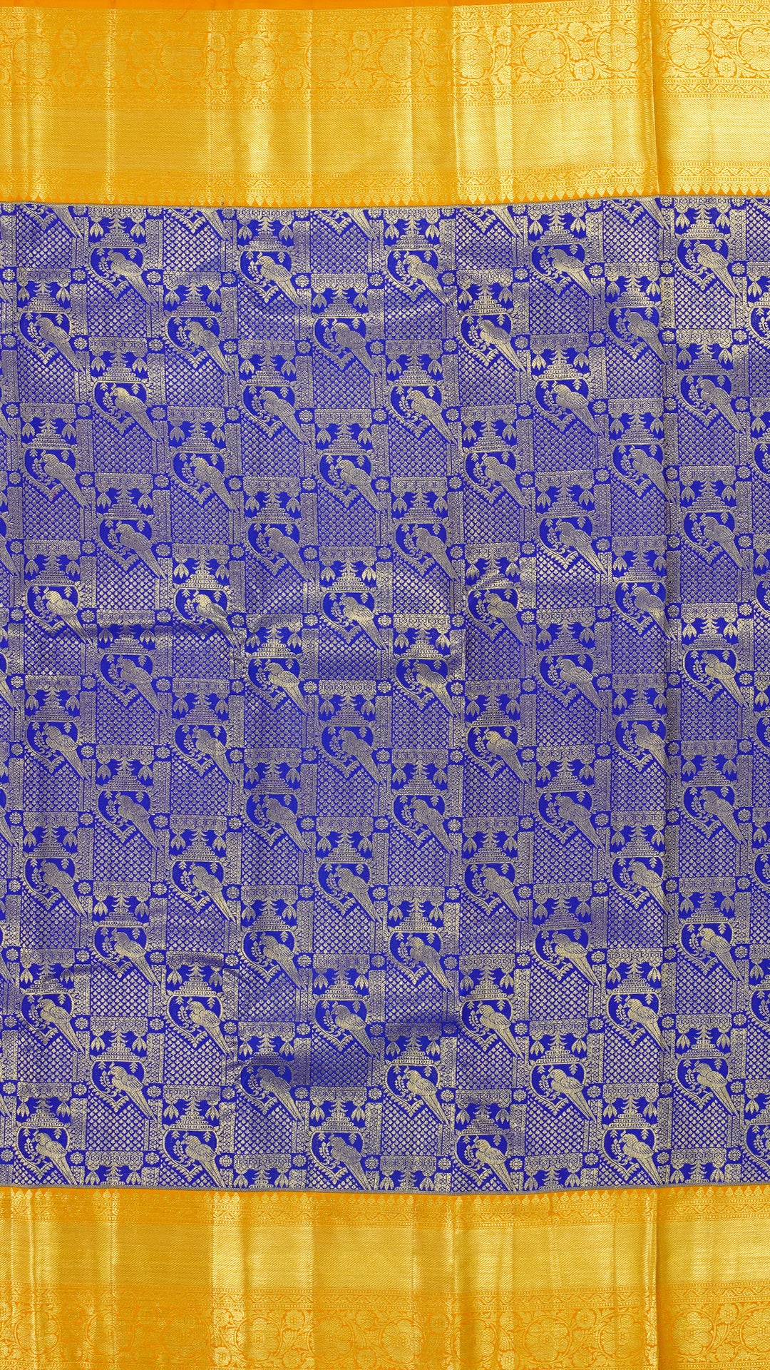 Royal Blue Dharmavaram Pattu Saree with Zari Border