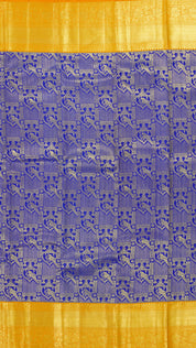 Royal Blue Dharmavaram Pattu Saree with Zari Border