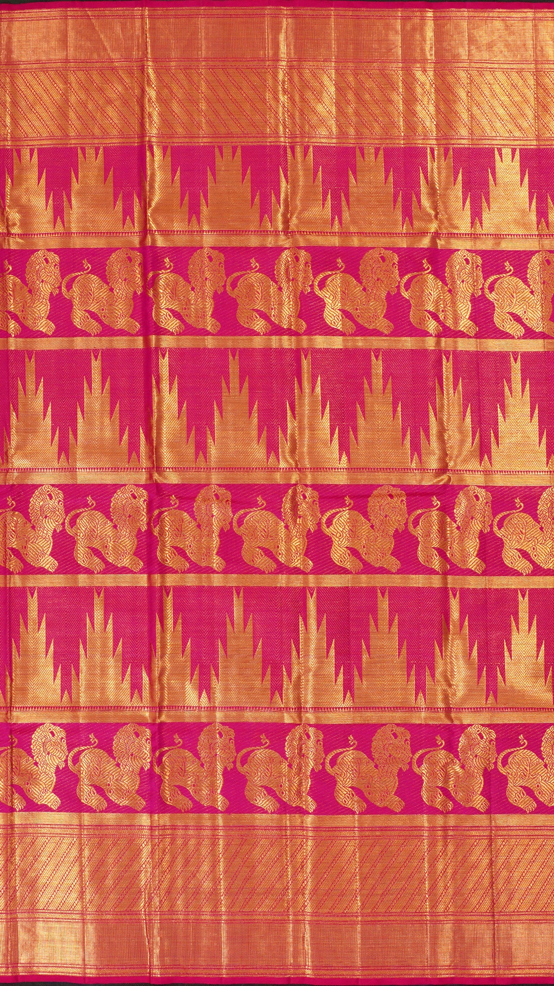 Magenta Pink Kanchipuram Silk Saree with Self Zari Brocade