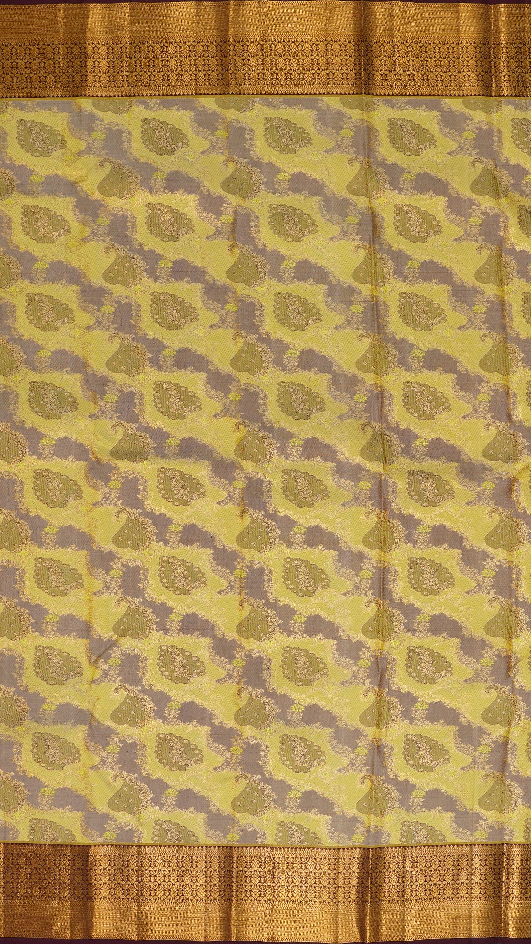 Dual Tone Kanchi Pattu Saree with Snuff Zari Border