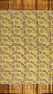 Dual Tone Kanchi Pattu Saree with Snuff Zari Border