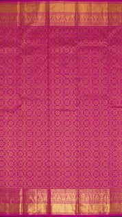 Magenta Pink Kanchi Pattu Saree with Zari Border