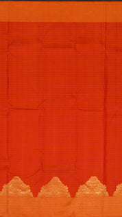 Orange Kanchi Pattu Saree with Designer Zari Border