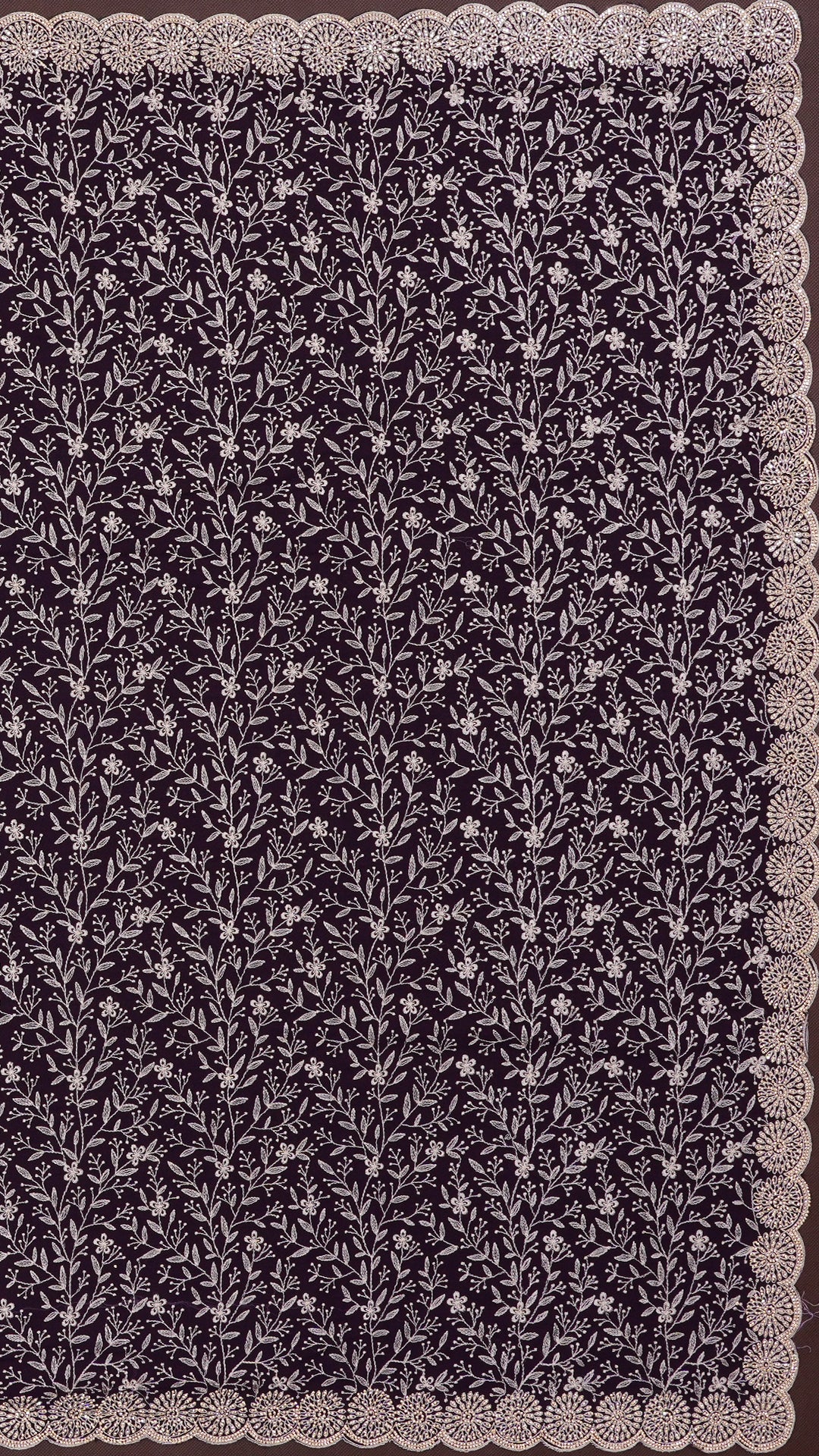 Multi Colour Crush Silk Sarees with Scalloped Border – Vaarahi Silks