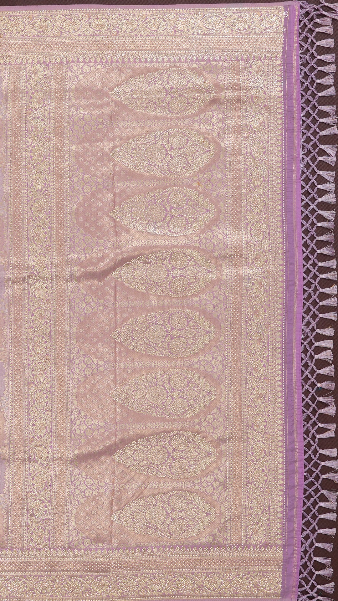 Lavender Banaras Silk Saree with Self Brocade – Vaarahi Silks