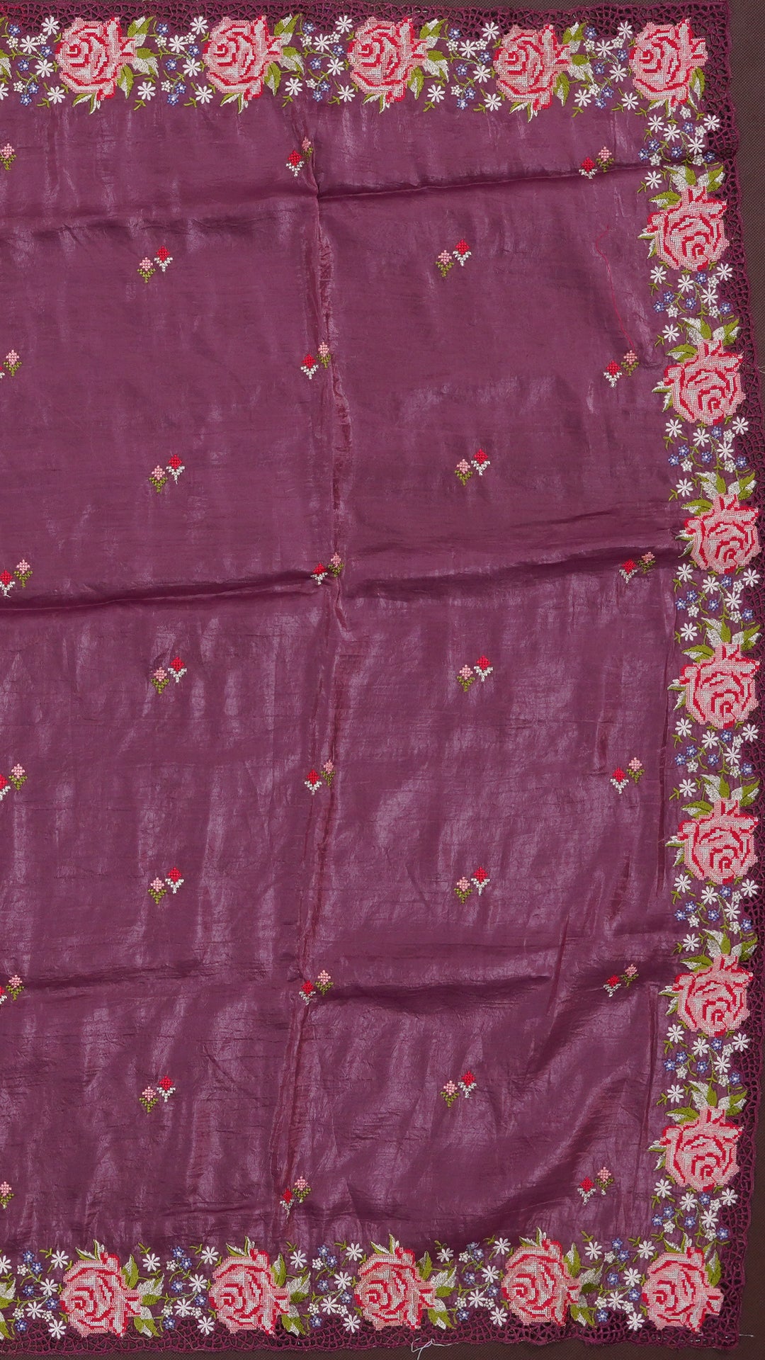 Multicolor Tissu Silk Saree with Thread Work Border