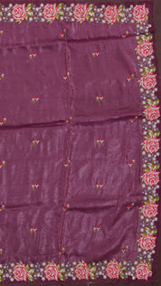 Multicolor Tissu Silk Saree with Thread Work Border