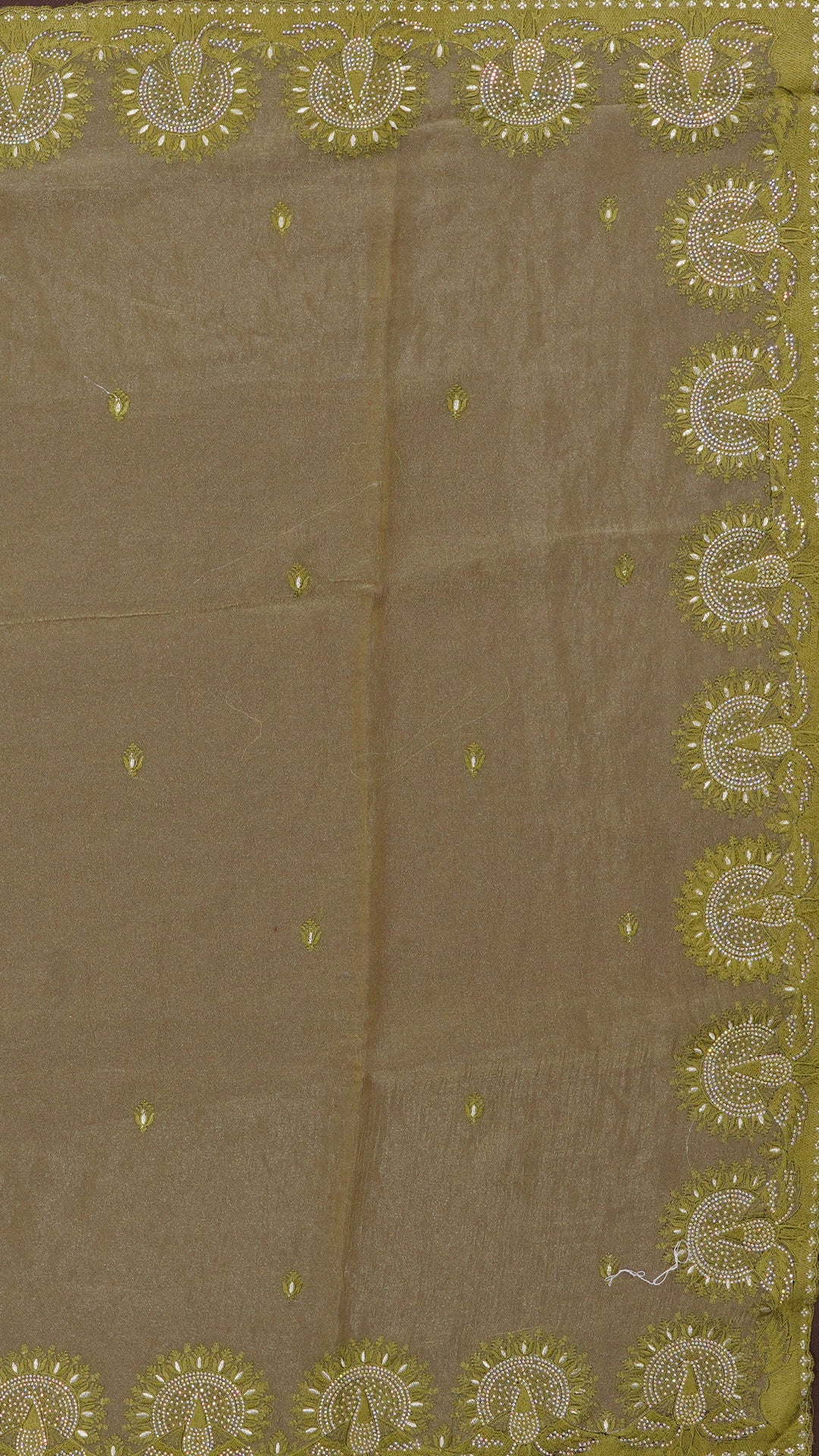 Multicolor Tissu Silk Saree with Self Embroidery Work