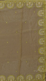 Multicolor Tissu Silk Saree with Self Embroidery Work