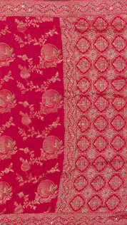 Pink Mashru Silk Saree with Self Kardana Work