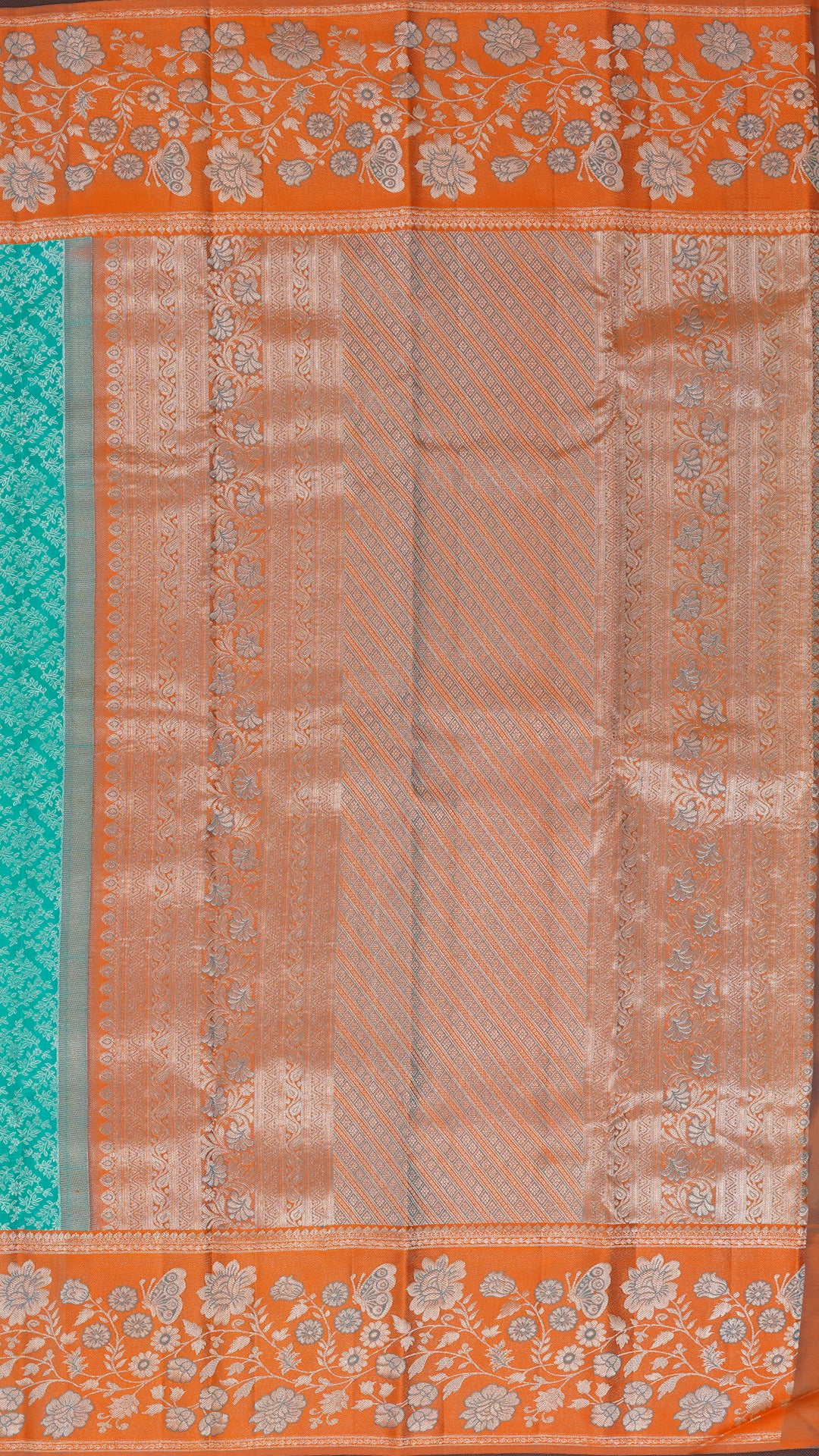 Rama Green Dharmavaram Pattu Saree with Brocade Border