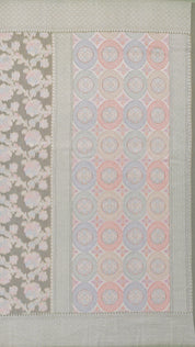 Pista Green Bhagalpur Silk Saree with Kaddi Border