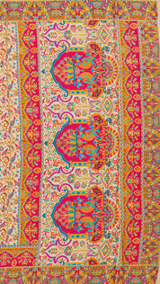 Multicolor Crepe Silk Saree with Paisley Design Border