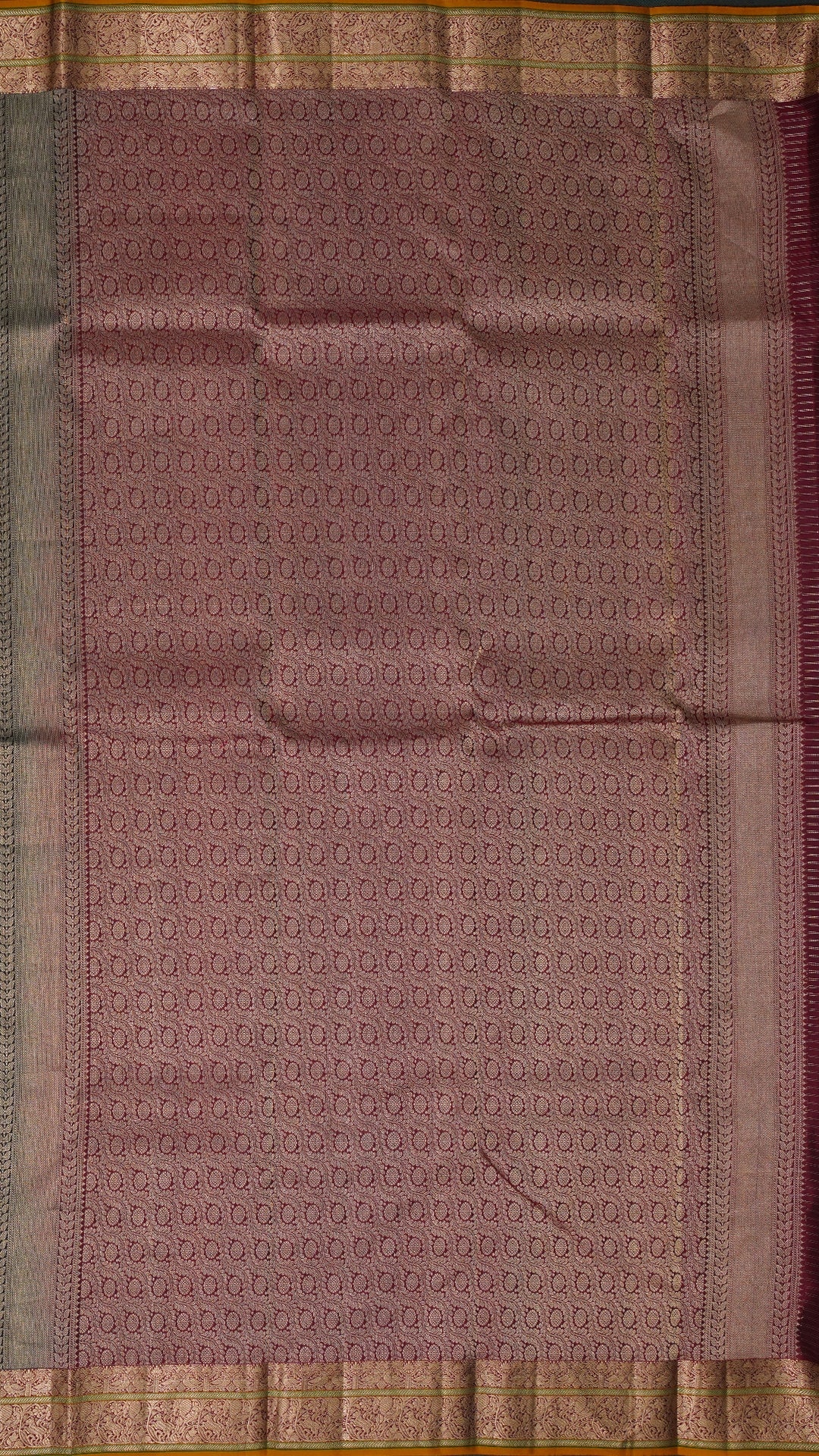 Black Kanchi Pattu Saree with Maroon Zari Border