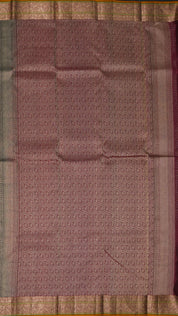 Black Kanchi Pattu Saree with Maroon Zari Border