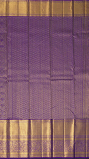 Mustard Yellow Kanchi Pattu Saree with Blue Zari Border