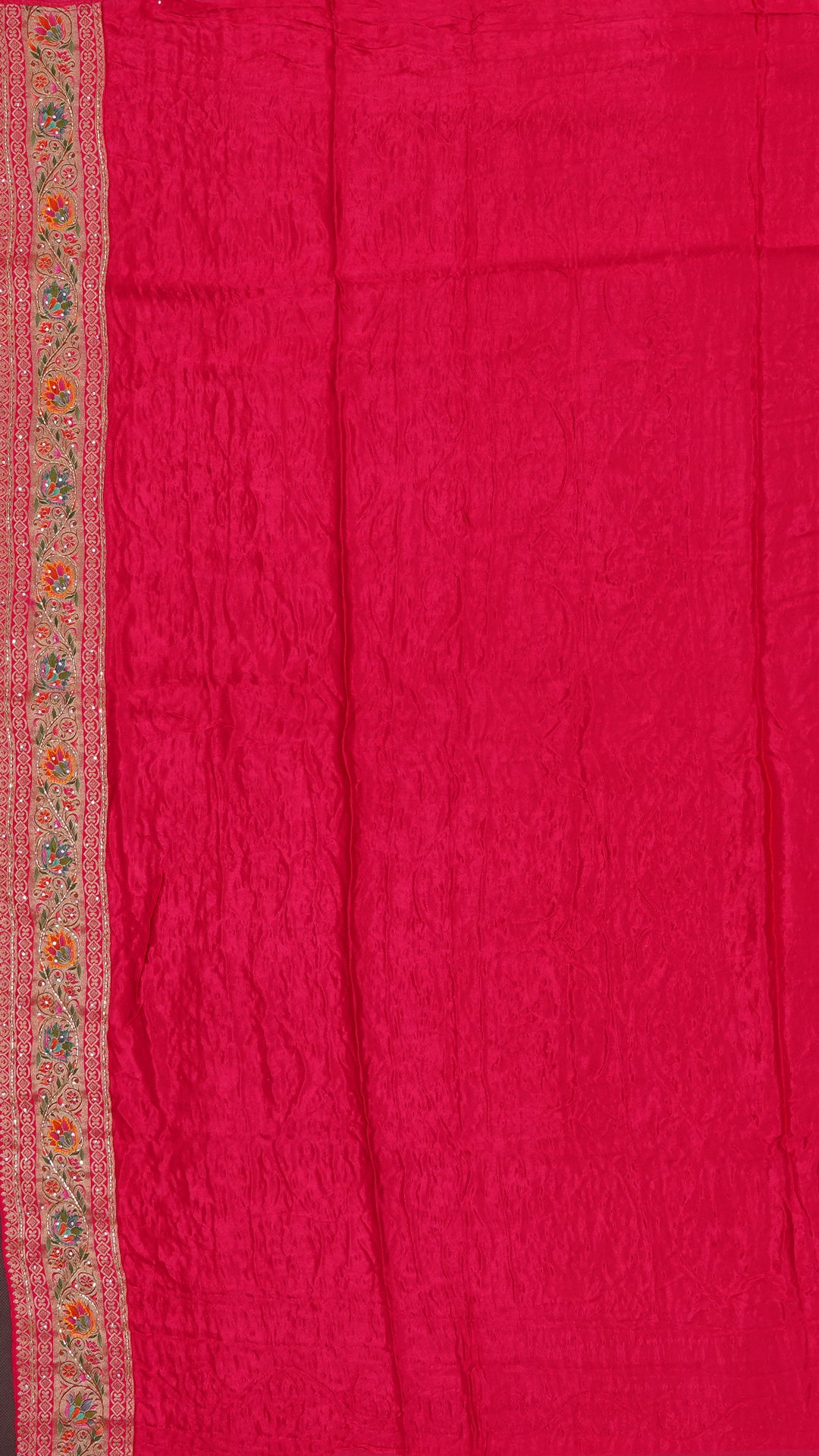 Multicolor Dola Silk Saree with Kardana & Zari Work