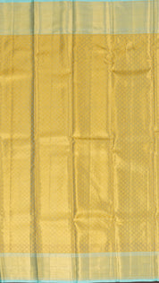 Peach Dharmavaram Pattu Saree with Contrast Zari Border