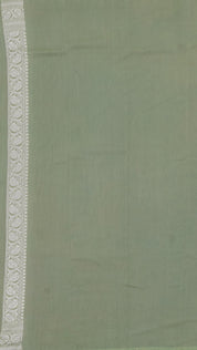 Pista Green Bhagalpur Silk Saree with Kaddi Border