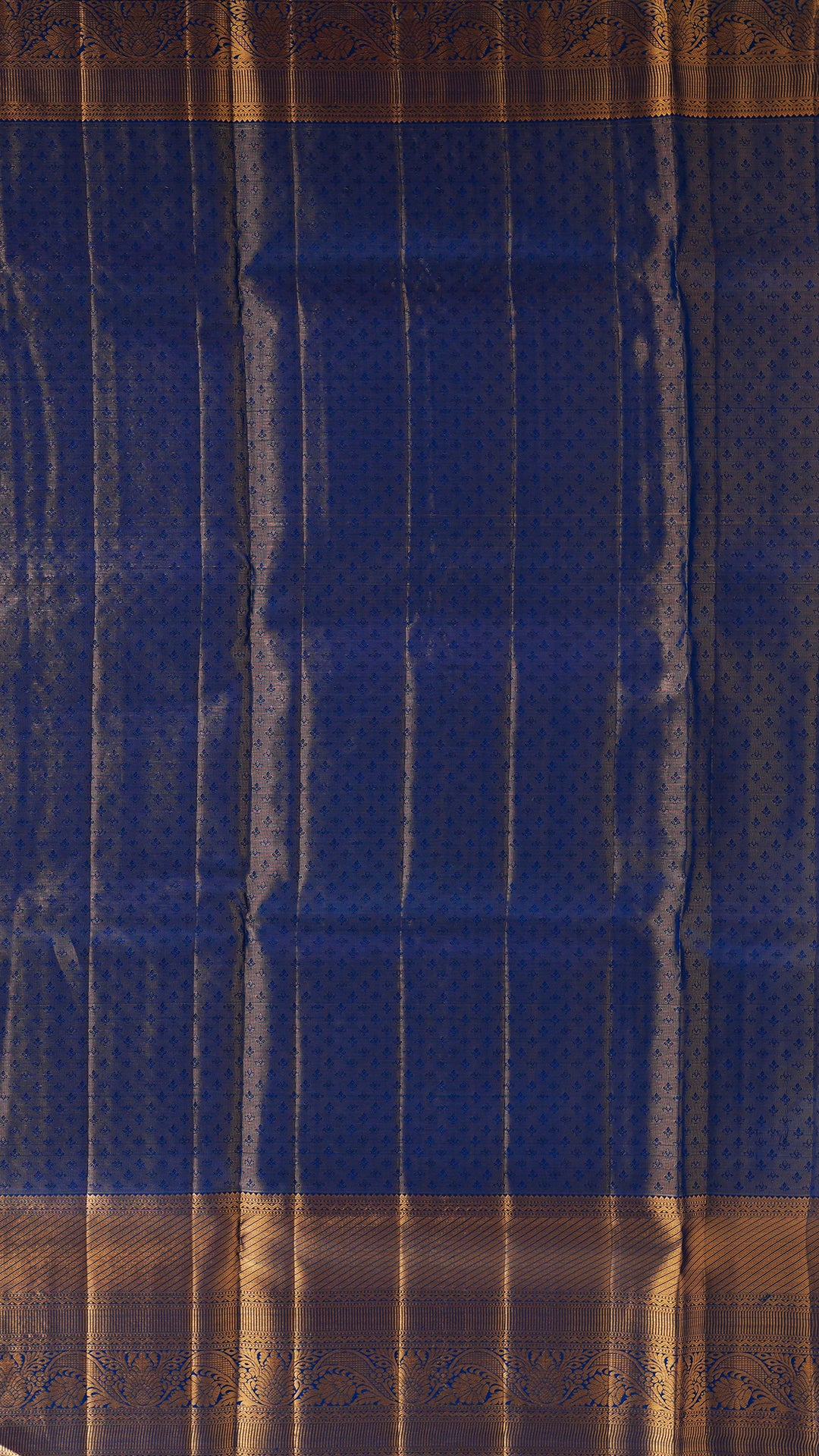 Kanchi Pattu Saree in Peacock Blue with Self Zari Border