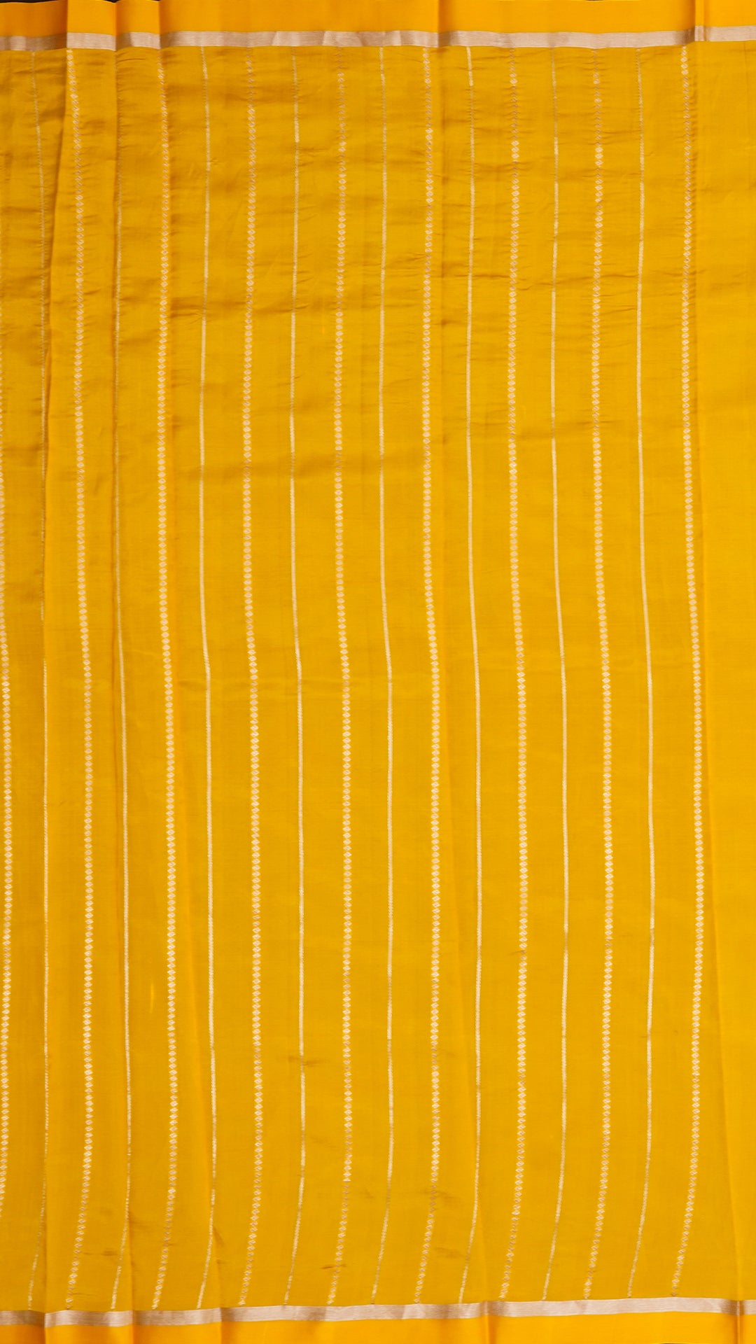 Radiant Yellow Banaras Silk Saree with Gold Big Buttas & Kadi Border