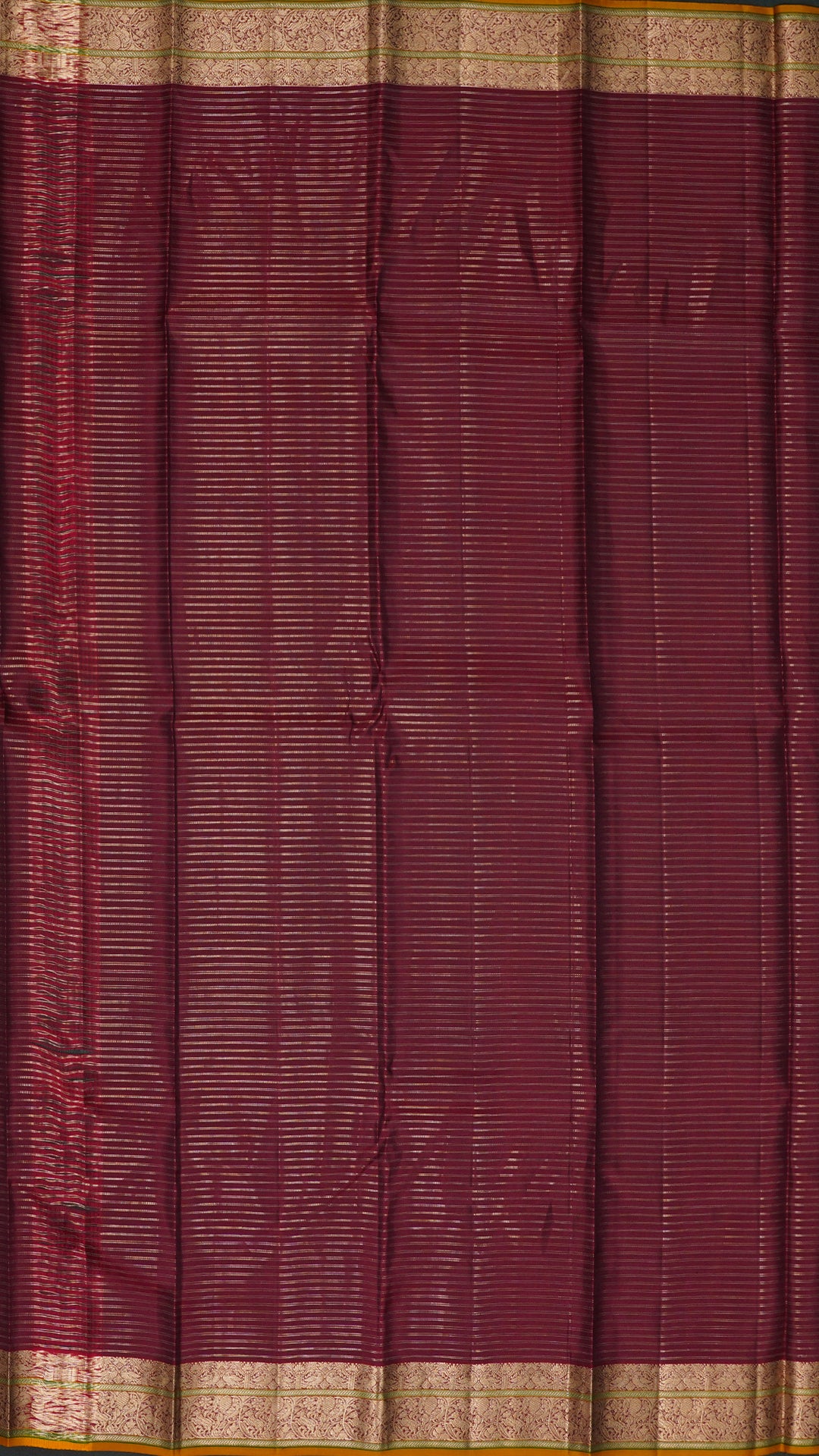 Black Kanchi Pattu Saree with Maroon Zari Border