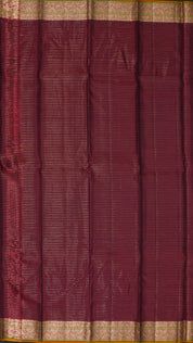 Black Kanchi Pattu Saree with Maroon Zari Border