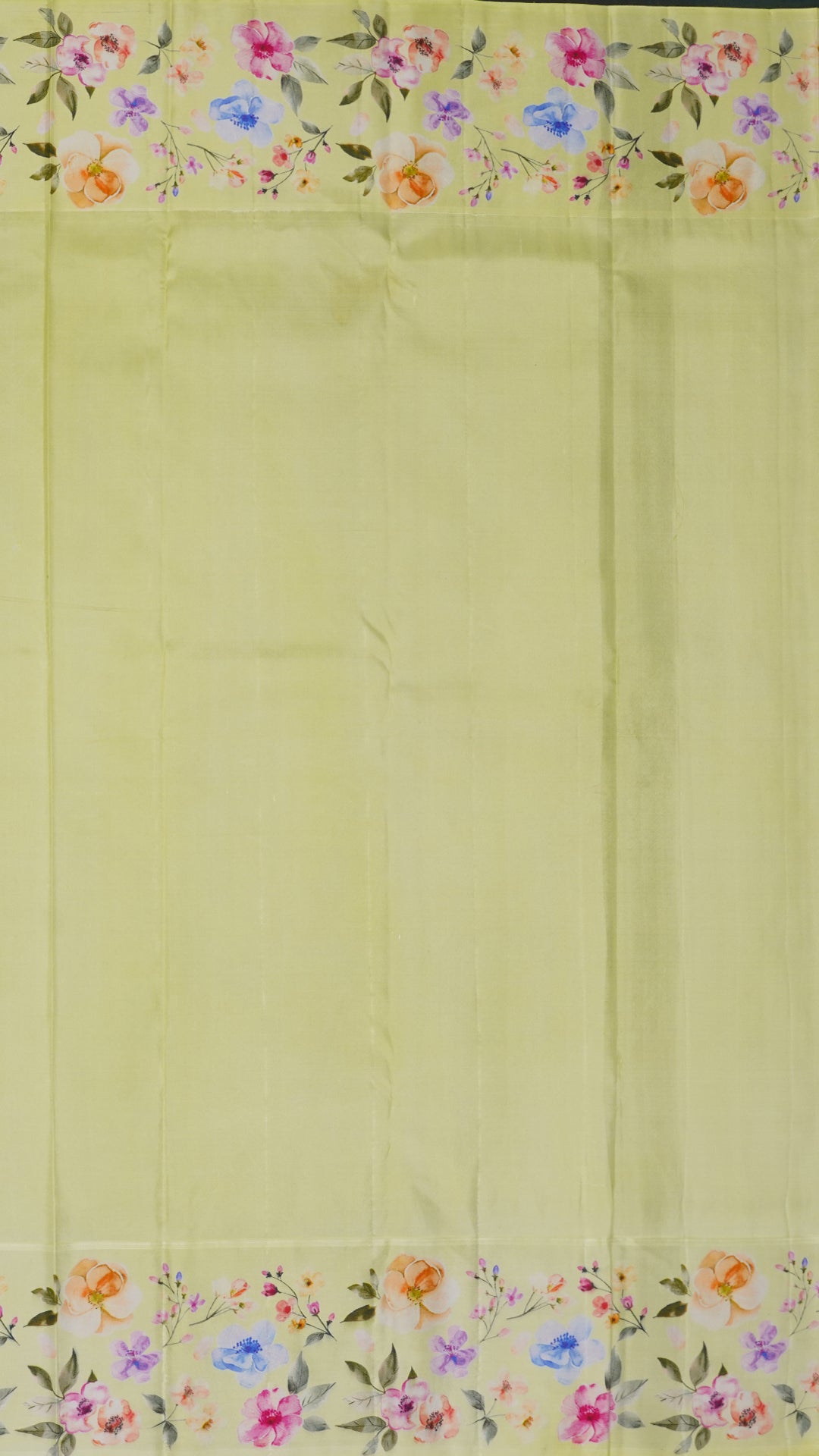 Beige Kanchi Pattu Saree with Baby Yellow Floral Border