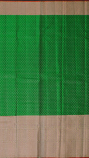 Dark Green Kanchi Pattu Saree with Tissue Brocade Border