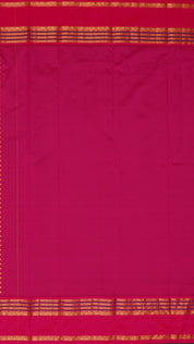 Sulphate Blue Kanchi Pattu Saree with Gap Border