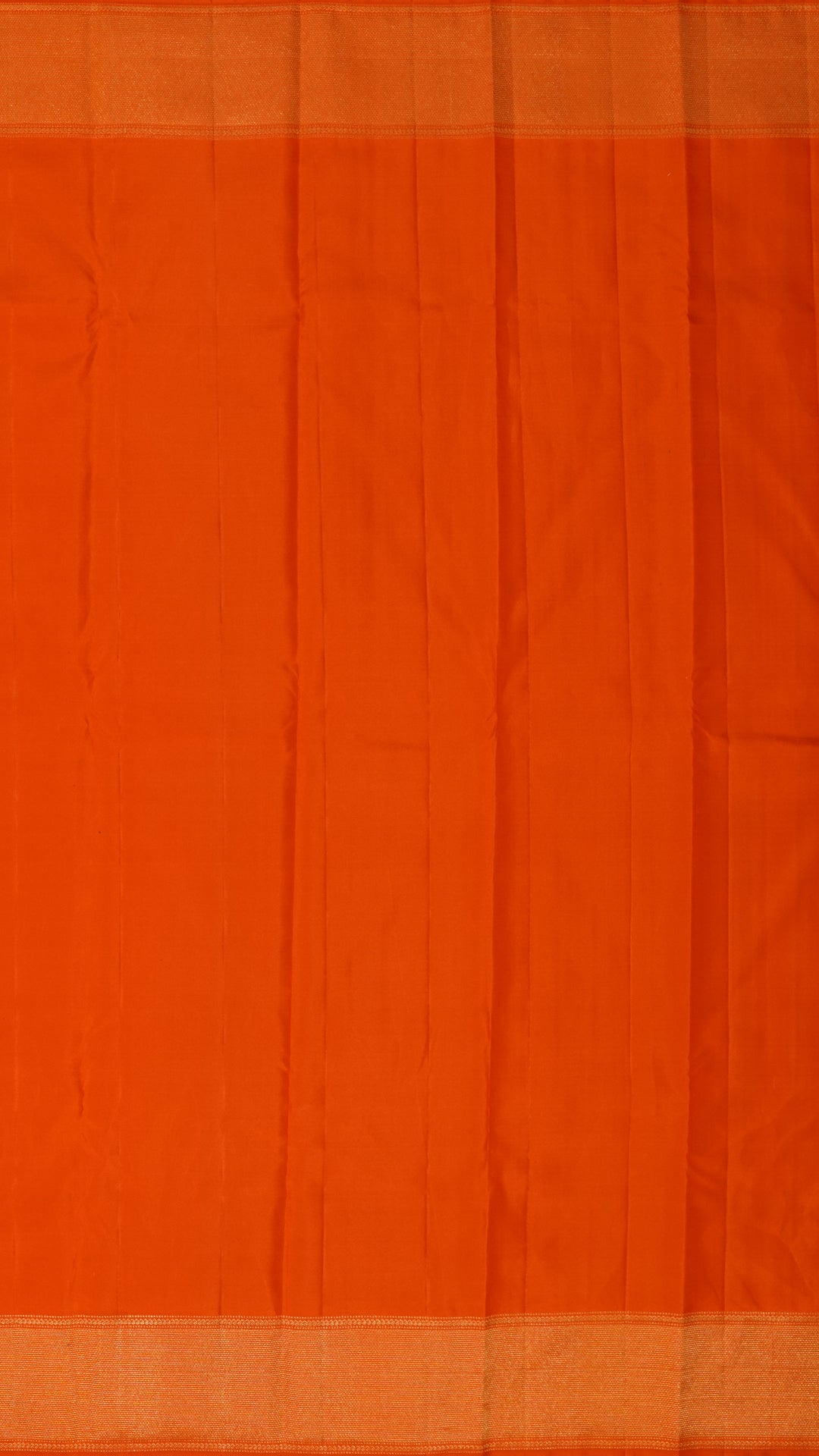 Orange Kanchi Pattu Saree with Designer Zari Border
