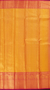 Gold Tissue Kanchipuram Saree with Pink Pallu