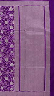 Purple Banaras Saree with All Over Brocade Design