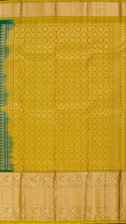 Dark Green Kanchipuram Saree with Olive Border