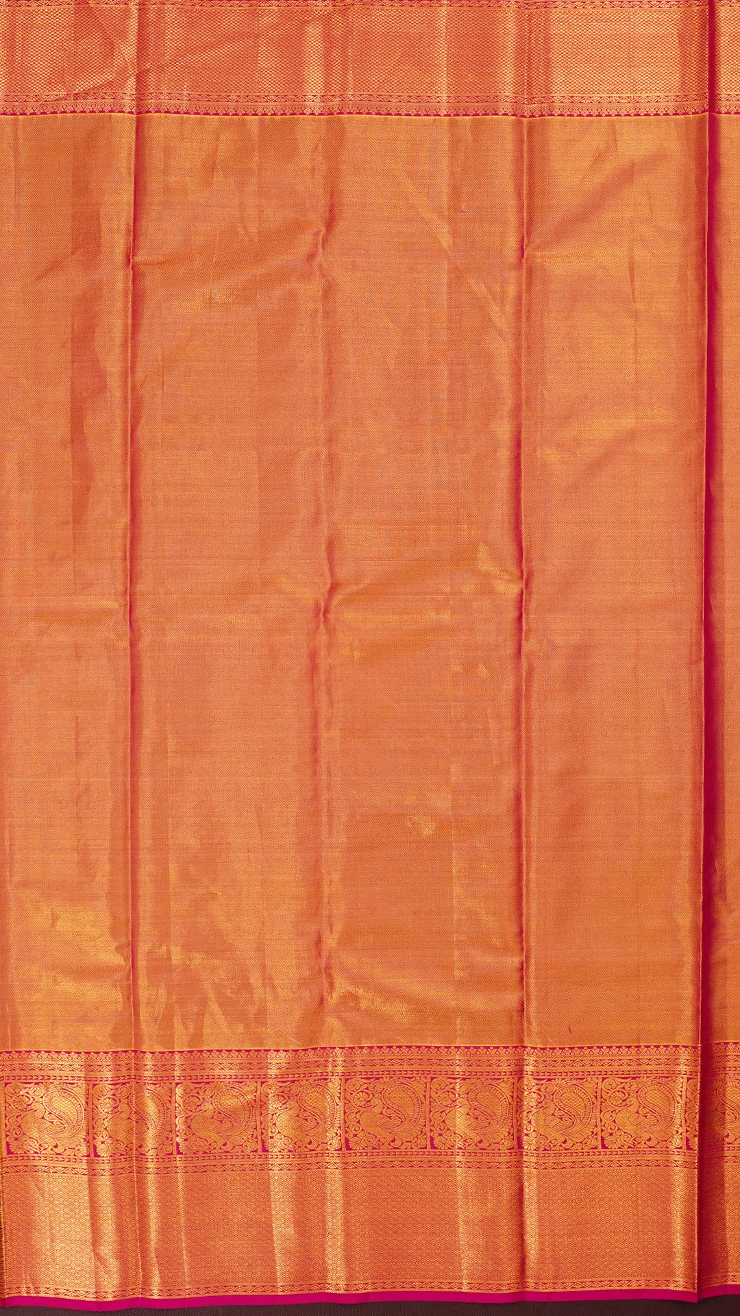 Gold Tissue Kanchipuram Saree with Pink Pallu