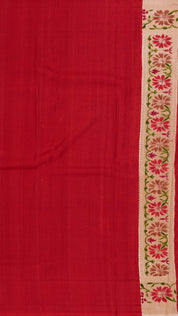 Multi-Colour Banarasi Tusser Saree with Floral Border