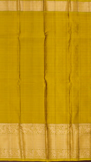 Dark Green Kanchipuram Saree with Olive Border