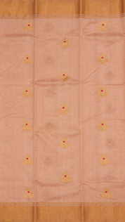 Light Mauve Pink Chanderi Silk Saree with Gold Butta Work